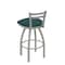 Holland Bar Stool Co 30" Low Back Swivel Bar Stool, Nickel Finish, Graph Tidal Seat 41130AN022 - alternate 4